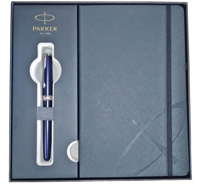 KOMPLET PARKER SONNET FP+NOT. NIEBIESKA LAKA CT
