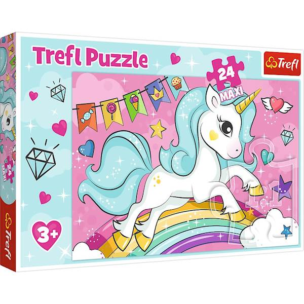 PUZZLE 24 MAXI 14302 SŁODKI JEDNOROŻEC TREFL