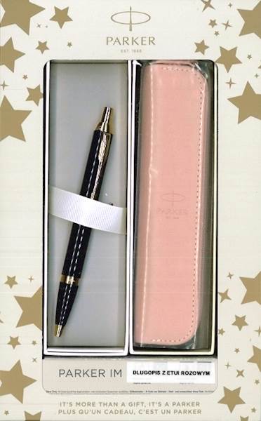 KOMPLET IM CZARNY GT DŁ+ETUI RÓŻOWE