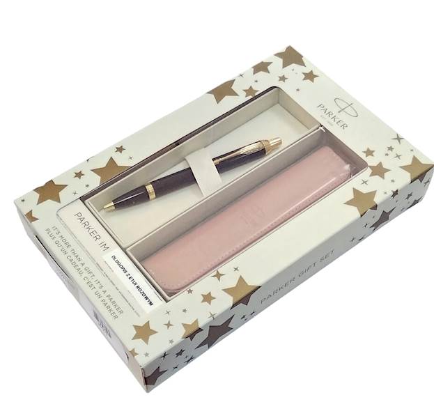 KOMPLET IM CZARNY GT DŁ+ETUI RÓŻOWE