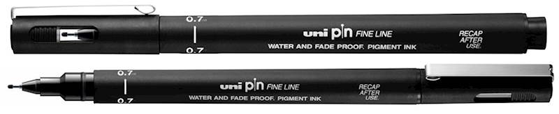 PIN 07-200 CZARNY CIENKOPIS UNI