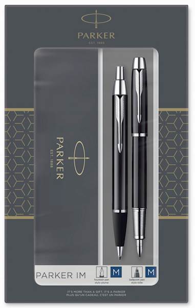 KOMPLET PARKER IM CZARNY CT FP+BP