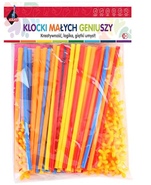 Klocki słomkowe do łączenia 110-el., Askato