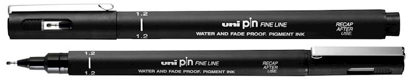 PIN 12-200 CZARNY CIENKOPIS UNI