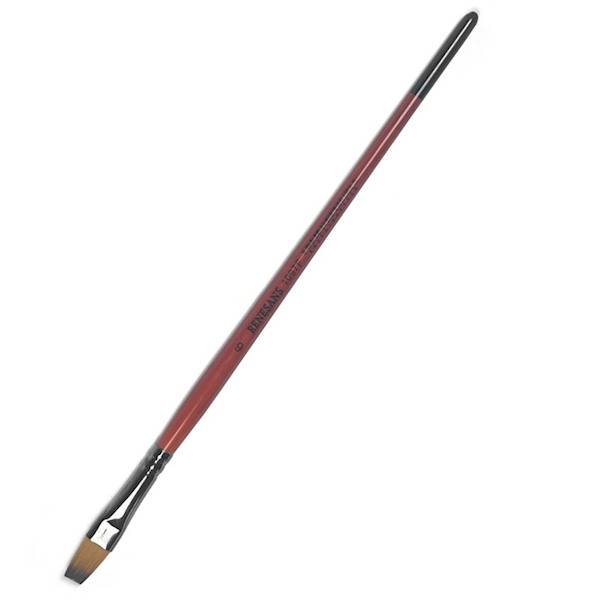 PĘDZEL PŁASKI 6 SYNTETYK POMARAŃCZ 1097