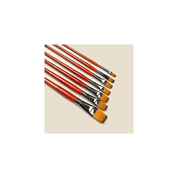 PĘDZEL PŁASKI 18 SYNTETYK POMARAŃCZ 1097