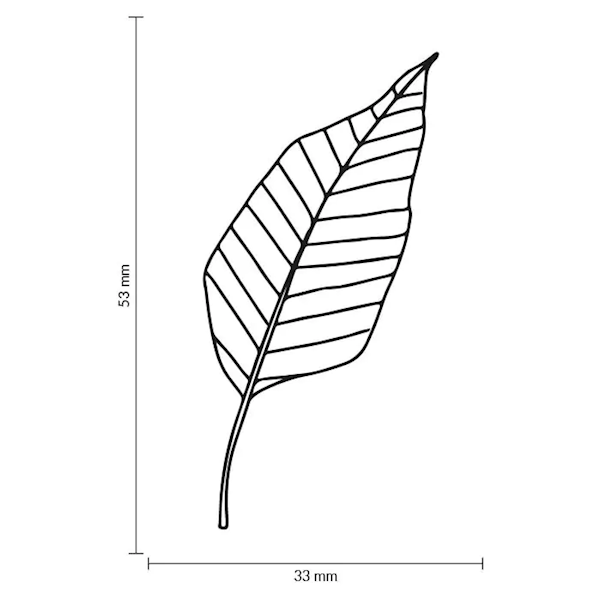 STEMPEL DREWNIANY - STYLIZOWANY LIŚĆ - MB0010