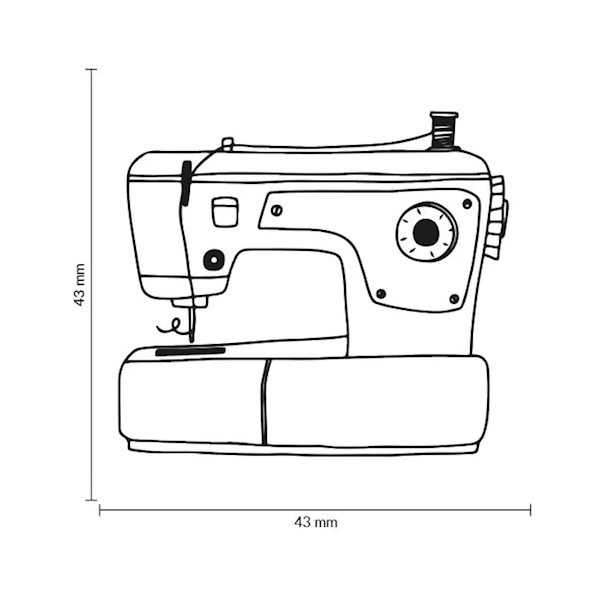 STEMPEL DREWNIANY - MASZYNA DO SZYCIA - MB0002