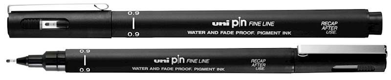 PIN 09-200 CZARNY CIENKOPIS UNI