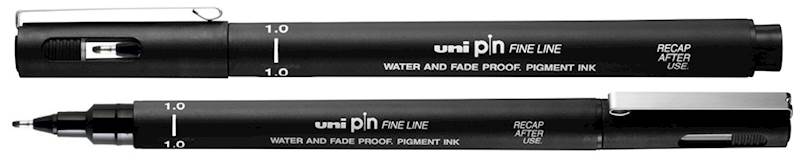 PIN 10-200 CZARNY CIENKOPIS UNI