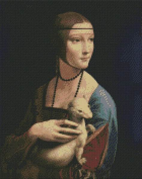 DAMA Z GRONOSTAJEM LEONARDO DA VINCI DIAM. MOZAIKA