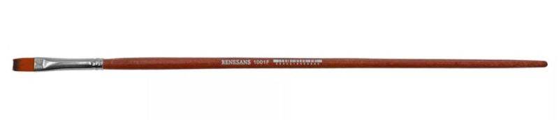 PĘDZEL PŁASKI 0 1001F SYNTETYK ZŁOTY-ORZECH DŁUGI