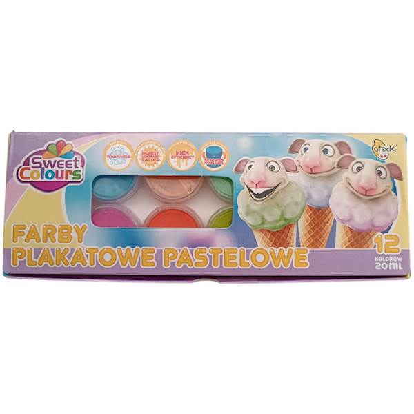 FARBA PLAKATOWA PASTELOWA 12 KOL 20ML OTOCKI