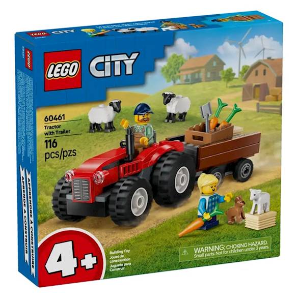 LEGO 60461 CITY CZERWONY TRAKTOR Z PRZYCZEPĄ