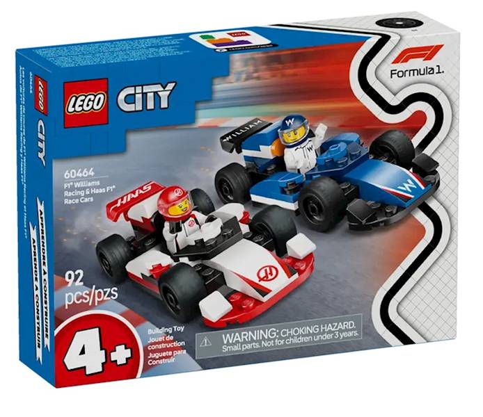 LEGO 60464 CITY FORMUŁA 1 HASS I WILLIAMS BOLIDY