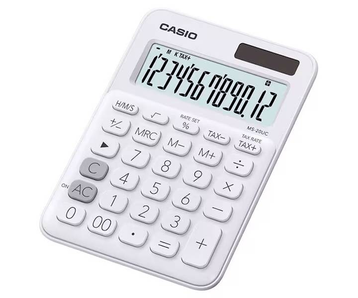 KALKULATOR CASIO MS-20UC-WE BIAŁY
