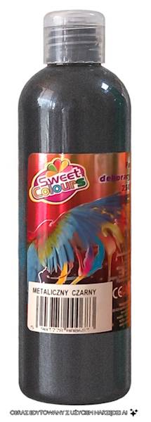FARBA PLAKATOWA 250 ML METALICZNA CZARNA, OTOCKI