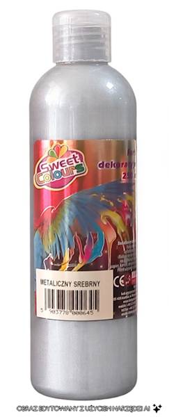 FARBA PLAKATOWA 250 ML METALICZNA SREBRNA, OTOCKI