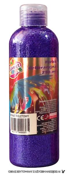 FARBA PLAKATOWA 250 ML BROKAT FIOLETOWA, OTOCKI