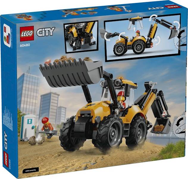 LEGO® CITY 60480 Żółta koparko-ładowarka