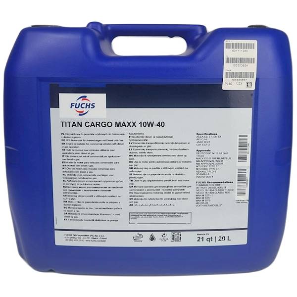 Fuchs Titan Cargo Maxx II 10W40 20L