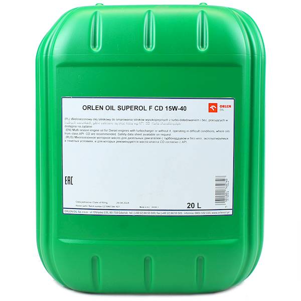 Orlen Oil Superol F CD 15W40 20L