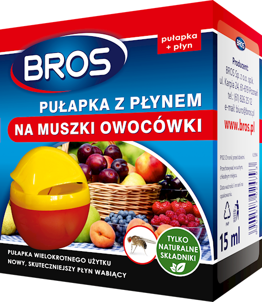BROS PUŁAPKA Z PŁYN.N/MUSZKI OWOC.