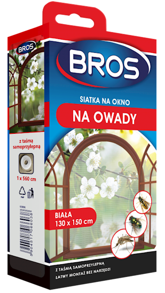 BROS SIATKA NA OKNO 130X150 CZARNA