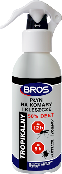 BROS płyn na komary i kleszcze 50% DEET 130ml