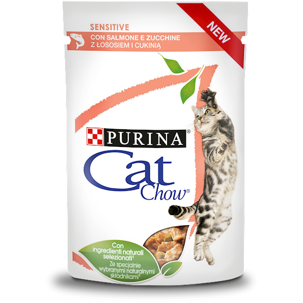 CAT CHOW SENSITIVE ŁOSOŚ/CUKINIA 85g