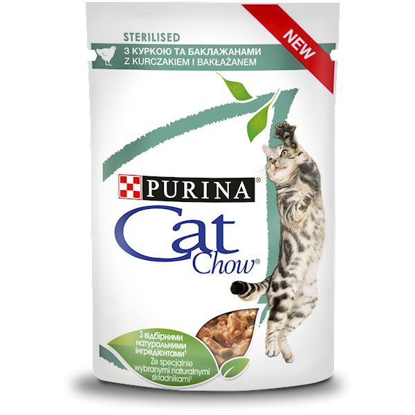 CAT CHOW STERILISED KURCZAK I BAKŁAŻAN 85G