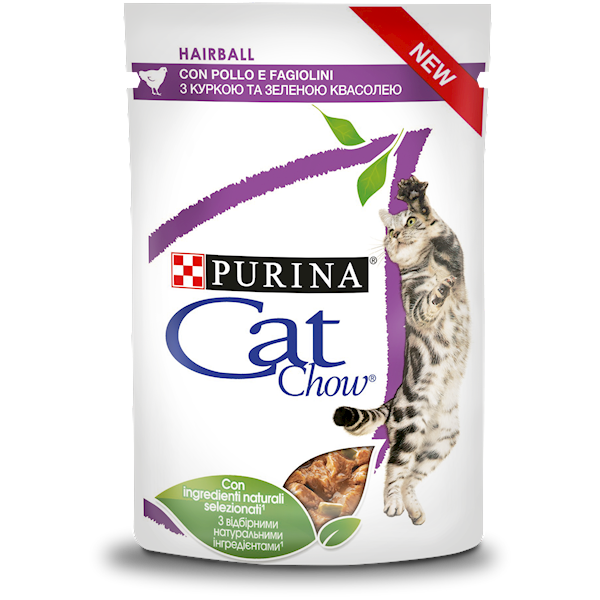 CAT CHOW HAIRBAL KURCZAK/ZIELONA FASOLKA 85G