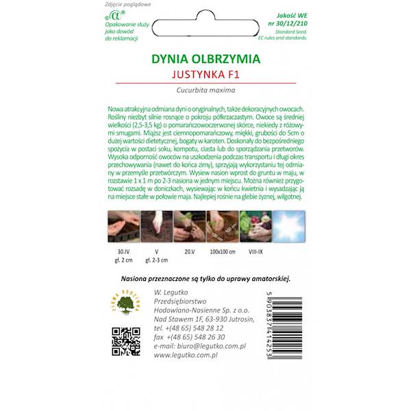 L Dynia olbrzymia Justynka 3g+1g