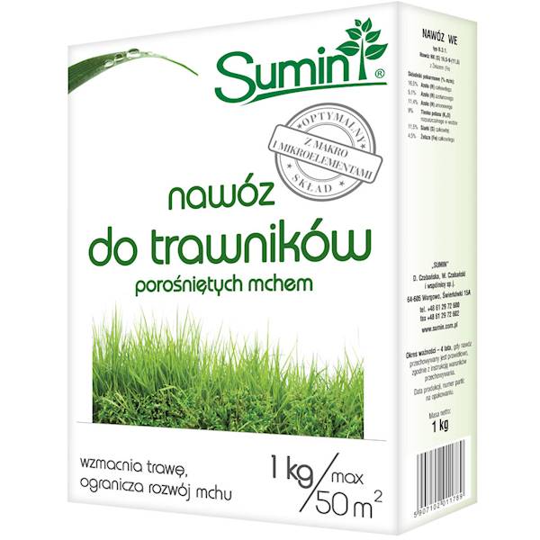 SUMIN NAWÓZ DO TRAWNIKÓW Z MCHEM 1 kg