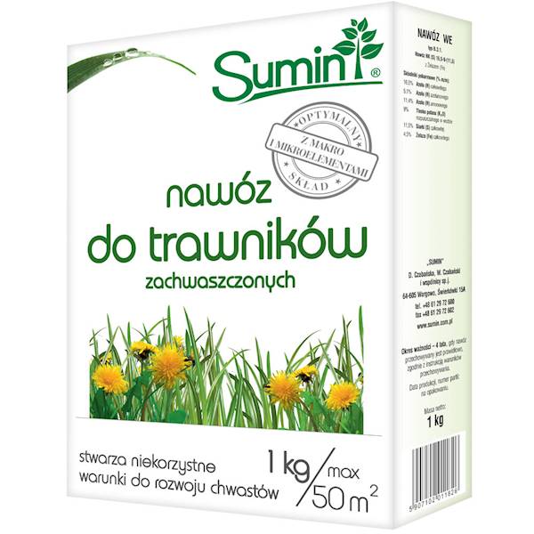 SUMIN NAWÓZ DO TRAWNIKÓW ZACHWASZCZONYCH 1 kg