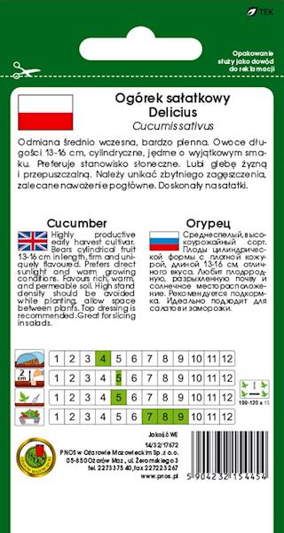 O Ogórek Delicius 5g sałatkowy