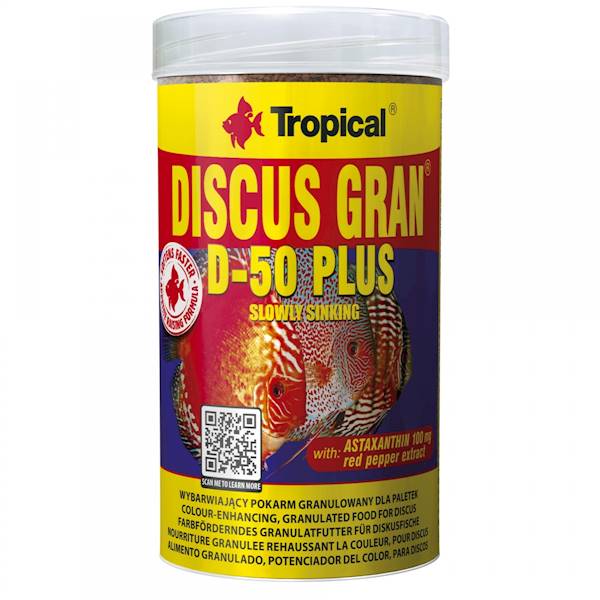 TROPICAL DISCUS GRAN D-50 PLUS 250ML/110G