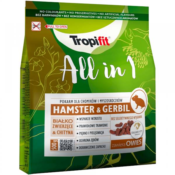 TROPIFIT ALL IN 1 HAMSTER & GERBIL 500G