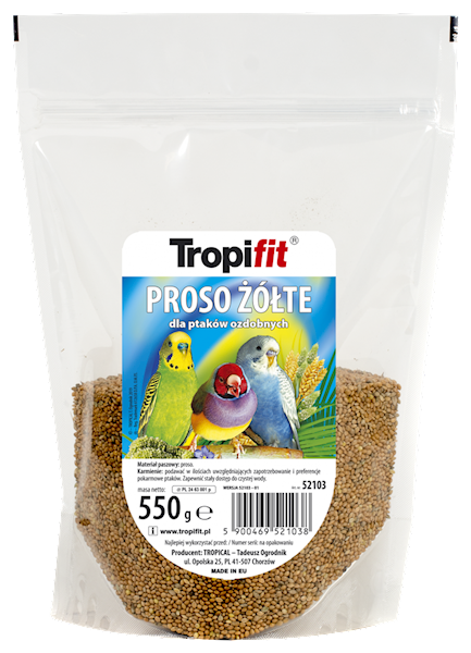 PROSO ŻÓŁTE POKARM DLA PTAKÓW OZDOBNYCH 550G