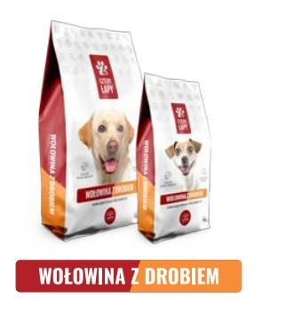4 ŁAPY PREMIUM WOŁOWINA Z DROBIEM 10 kg