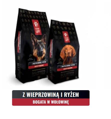 4 ŁAPY MASTER DOROSŁY: WOŁ/ WIEPRZ/RYŻ 5 KG