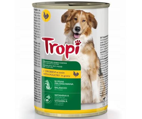 TROPI PIES KAWAŁKI Z DROBIEM W SOSIE 415G