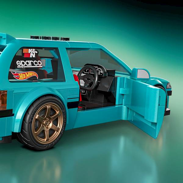 Mattel Brick Shop Hot Wheels Custom '90 Honda Civic EF Building Set Art.  JHF62
