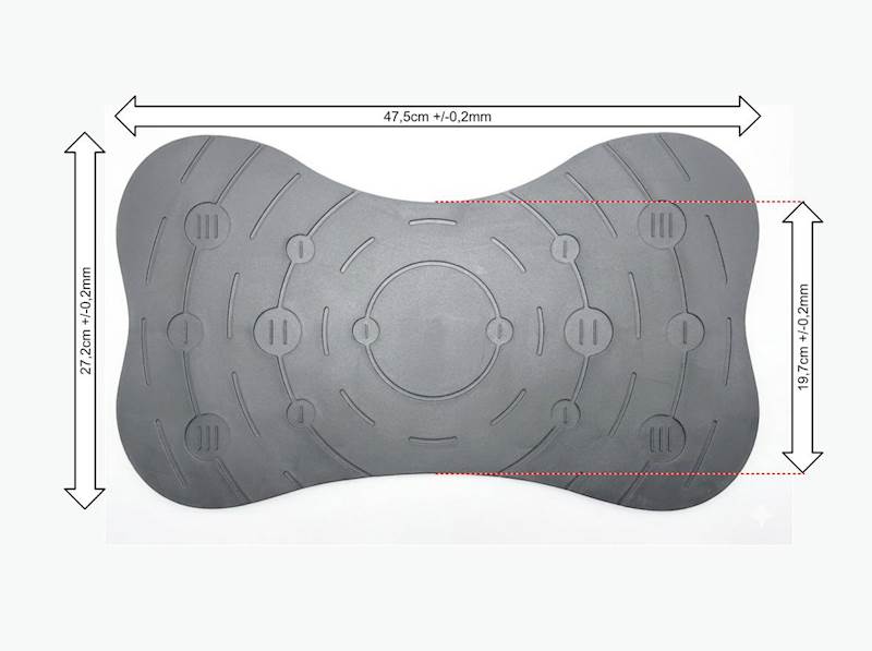 Mata gumowa antypoślizgowa techniczna 47,5×27,3cm 2mm DIY pod urządzenia Art. 00293