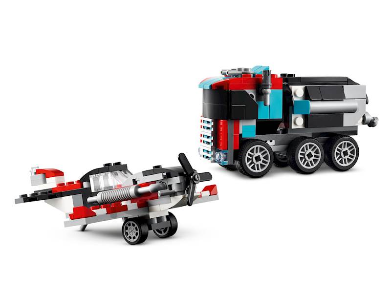 LEGO Creator 3w1 - Ciężarówka z platformą i helikopterem Art. 31146