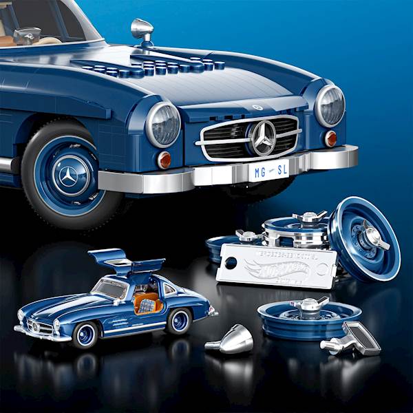 Mattel Brick Shop Hot Wheels Mercedes-Benz 300 SL – zestaw konstrukcyjny 1:12 Art. HWW25