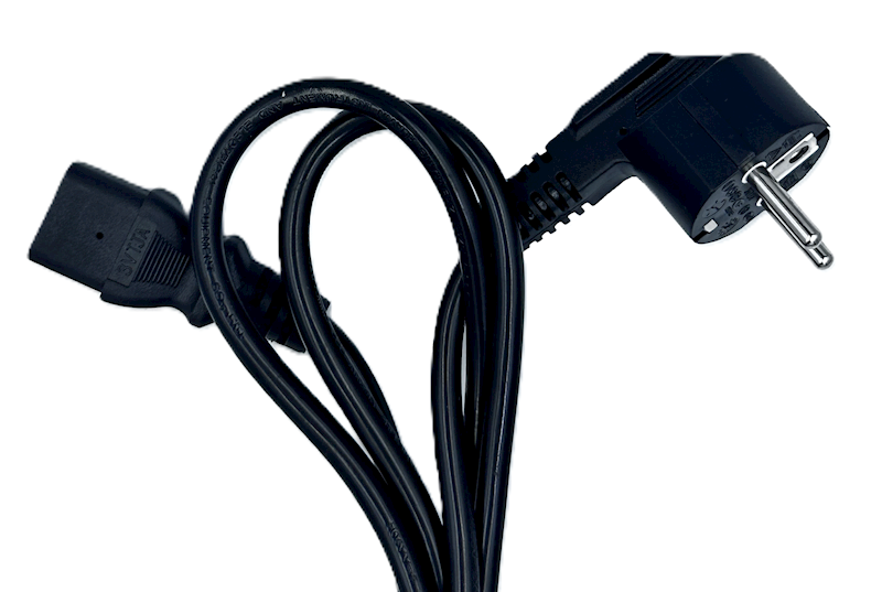 Kabel zasilający komputerowy 1,4m 3x0,75 CEE 7/7 (EU) – IEC C13 PC monitor UPS Art. 00292