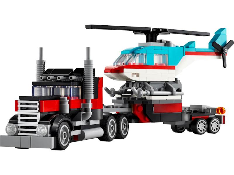 LEGO Creator 3w1 - Ciężarówka z platformą i helikopterem Art. 31146