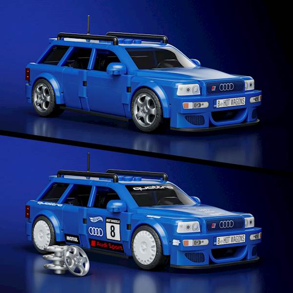 Mattel Brick Shop Hot Wheels Audi Avant RS2 Building Set Art. JFR87 / JGR28