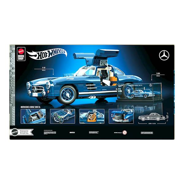 Mattel Brick Shop Hot Wheels Mercedes-Benz 300 SL – zestaw konstrukcyjny 1:12 Art. HWW25